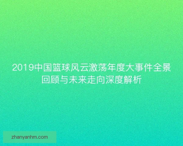 2019中国篮球风云激荡年度大事件全景回顾与未来走向深度解析 2019中国篮球风云激荡年度大事件全景回顾与未来走向深度解析